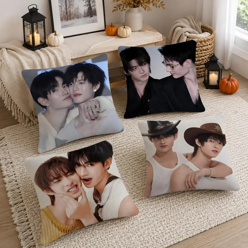 Actor Duo Poohpavel Cushion Cover Soft Fluffy Short Plush  Pillow Case  Sofa Bed Home Decor