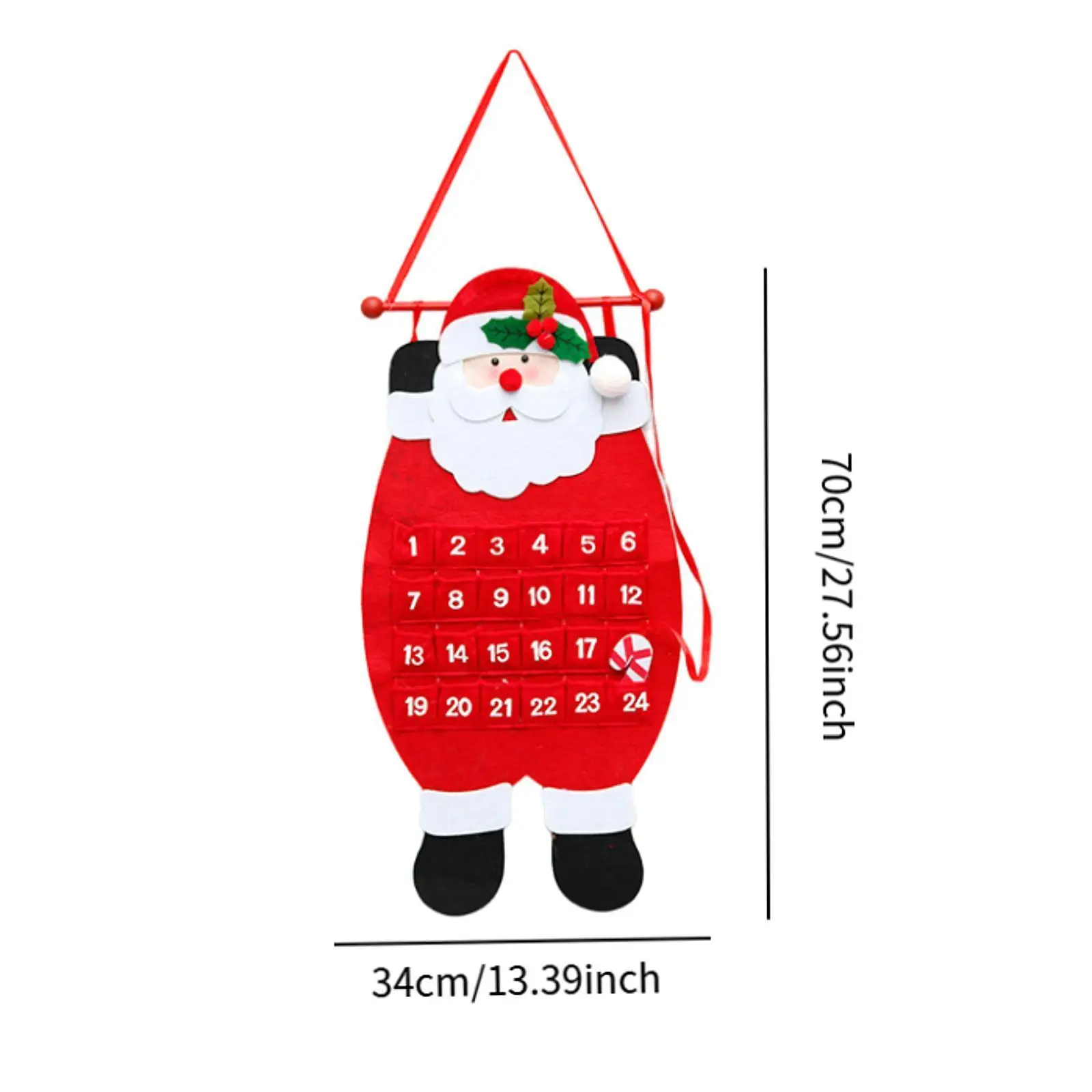 Christmas Advent Calendar Xmas Count to Christmas Christmas Decoration Hanging Decor for New Year Home Party Family Gift