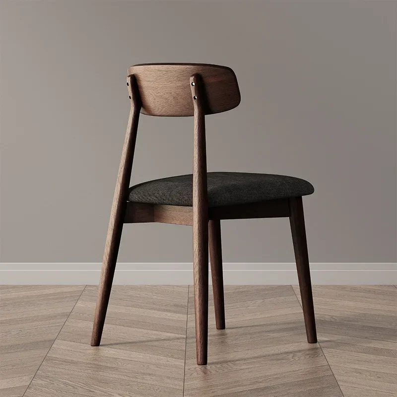 

Modern Minimalist Restaurant Chairs Solid Wood Computer Seat High Elasticity Sponge Soft Cushion Versatile Scene Home Furniture