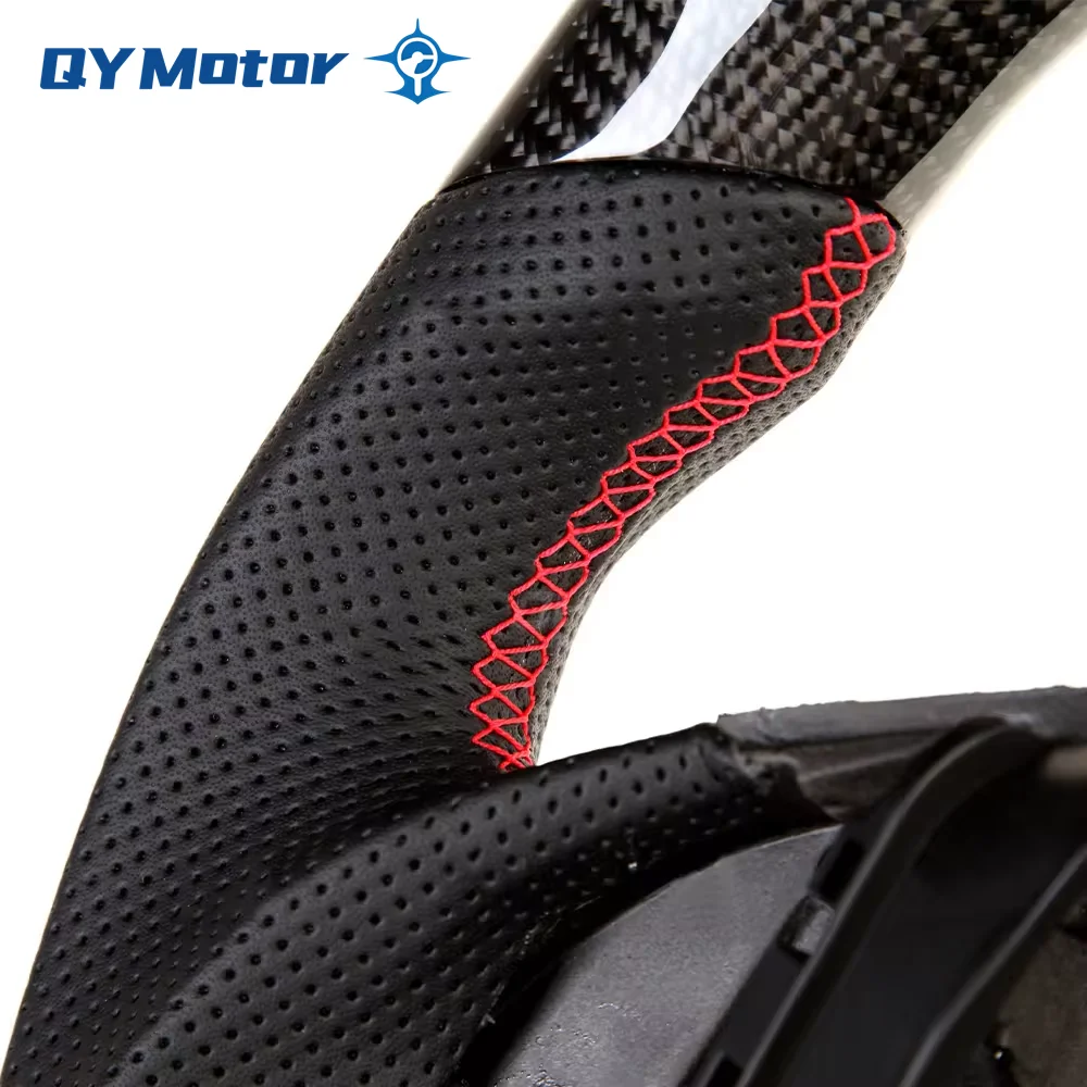 Led Display Carbon Fiber Perforated Leather Steering Wheel For Chevrolet Camaro 2016-2022 SS Sport Racing Wheel