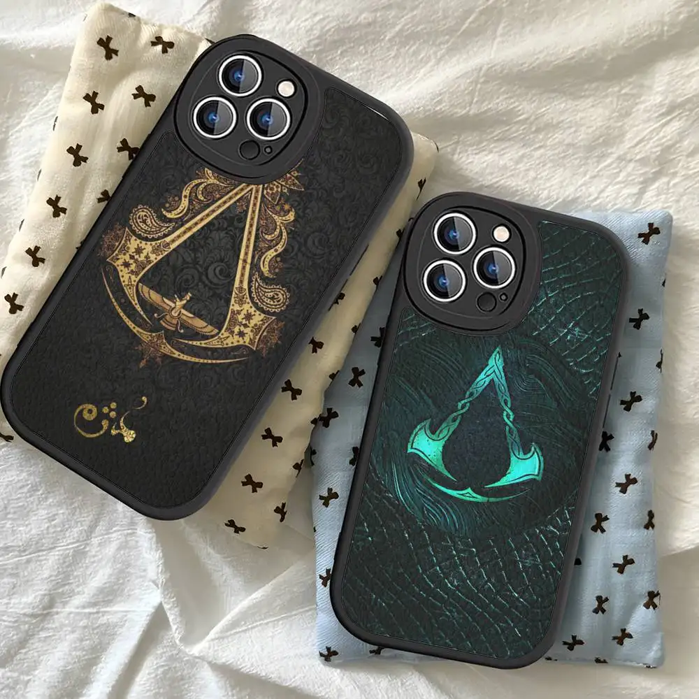 لعبة كلاسيكية A-Assassin-S-Creed شعار سيليكون جراب هاتف آيفون 16 15 14 13 12 11 برو ماكس غطاء جلد صغير ناعم