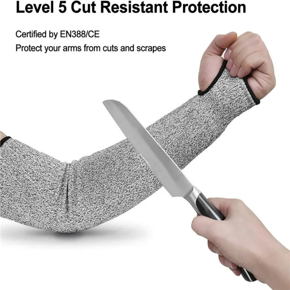 Thumb Hole 5 HPPE Cut-resistant Arm Sleeve Bite Proof Cut Resistant Safety Protecter Arm Sleeve Anti Abrasion