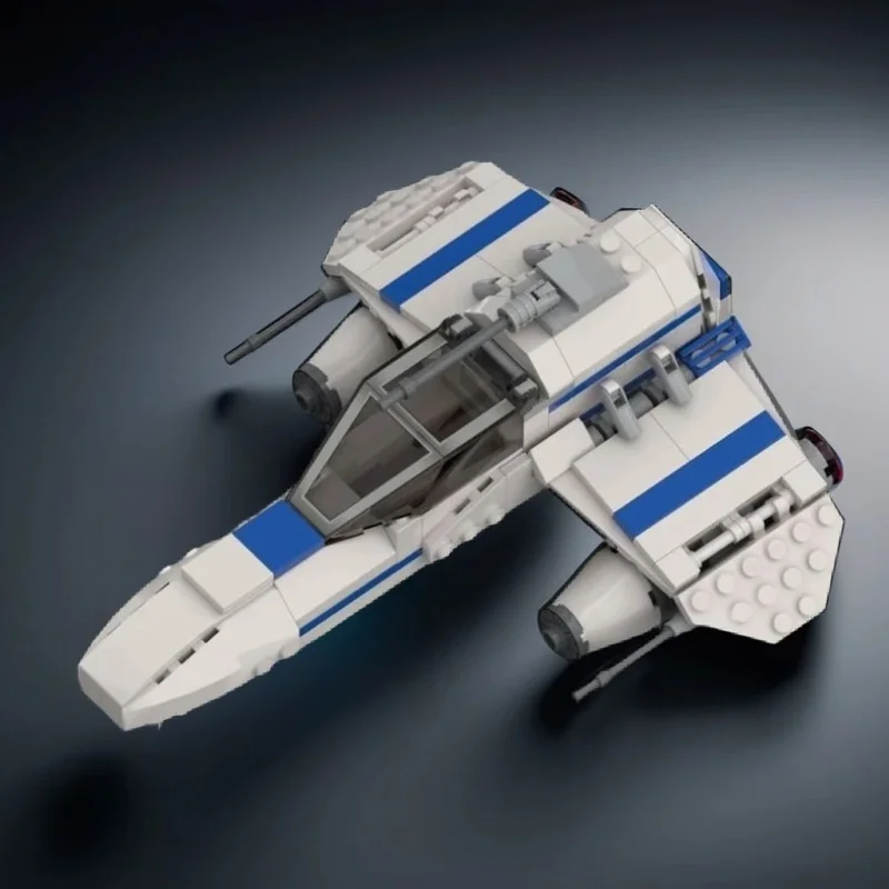 187PCS MOC Space Battle E Wing Chibi Model Creative Building Blocks Assembly Building Blocks Display Birthday Gift Premium Set