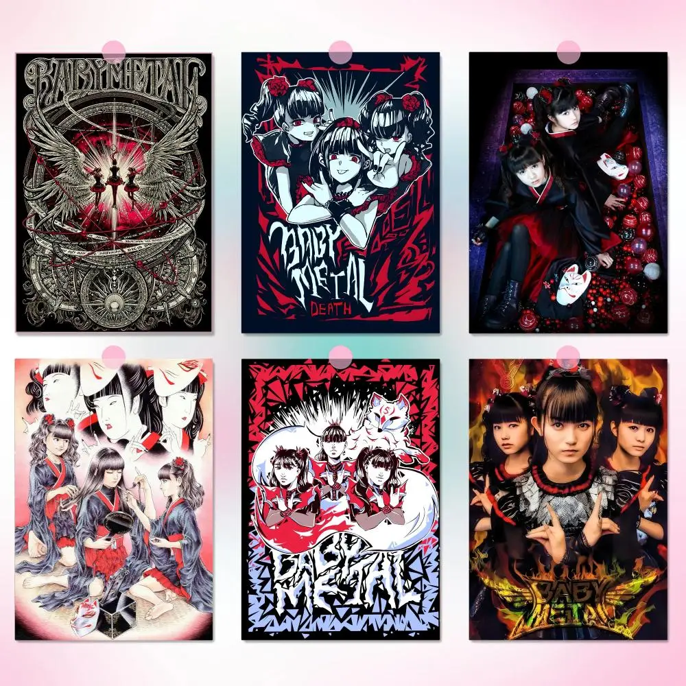 Póster de la estrella del grupo musical B-Babymetal Pop, arte de pared de PVC duradero de alta definición - Impermeable, fácil de despegar y pegar, fácil de limpiar para el hogar o el bar.