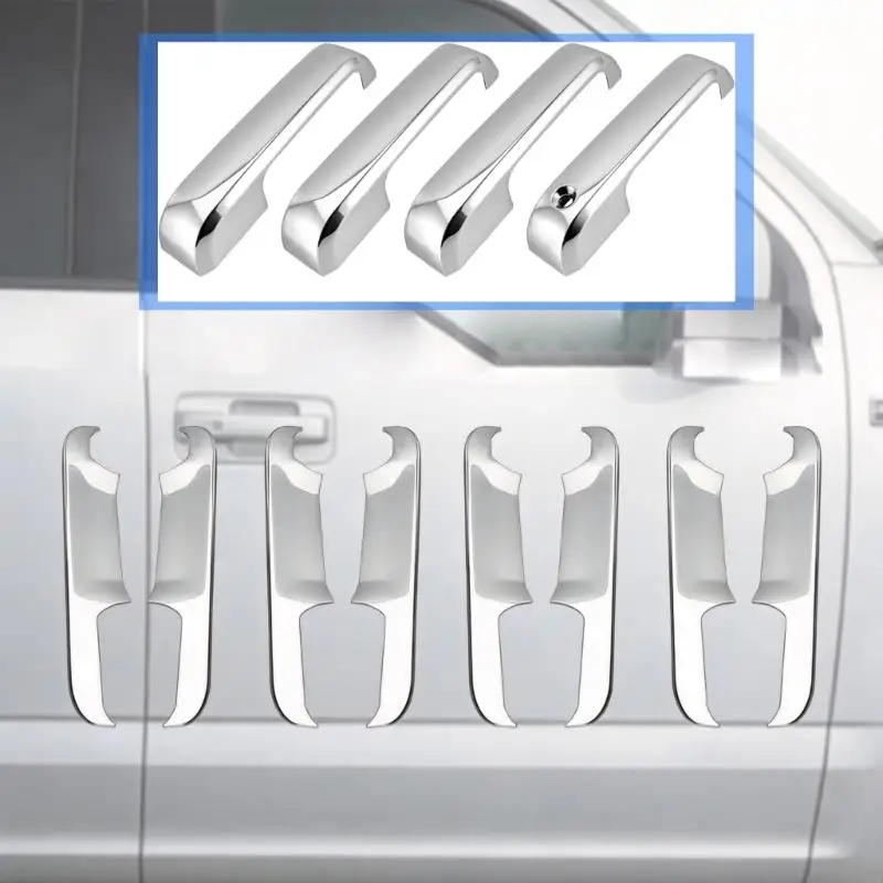 M76E 12-teiliges silberfarbenes Griffbereich-Verkleidungsset für F150 2015–2020 LKW – Detail 7