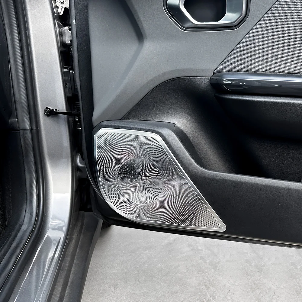 

4PCS Stainless Steel Black Silver Car Door Loudspeakers Mesh Speaker Trim Cover For Kia K4 2025 Accessories LHD/RHD
