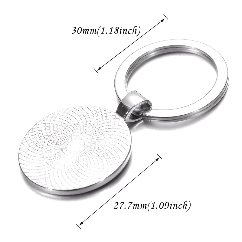 يين يانغ التنين المفاتيح الأزياء سبيكة قلادة أسود أبيض التنين تصميم هدية فريدة للحقائب وحقائب الظهر