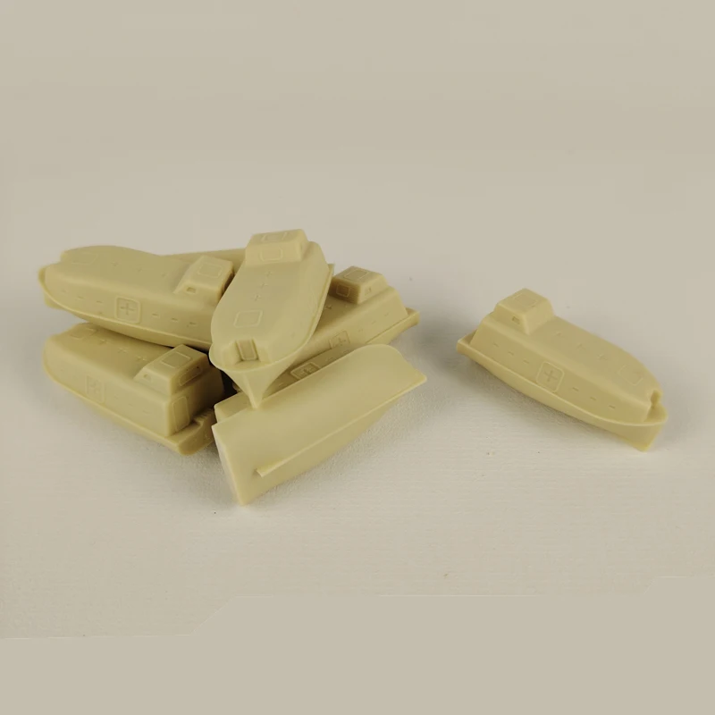 5PCS Miniature Lifeboat Resin Kit Unpainted Rescue Craft Model Simulation Ship Diorama Accessory for DIY Decoration Scene