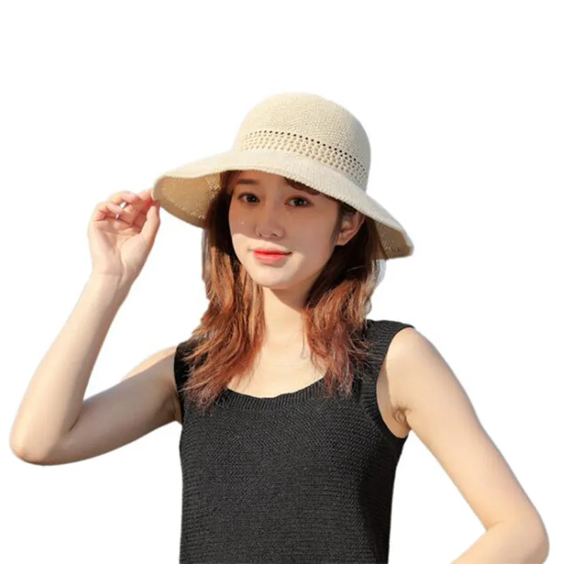 Summer Ladies Straw Hat Elegant Big Brim Fashion Sunscreen UV Protection Beach Hat Ladies Travel Leisure Hat