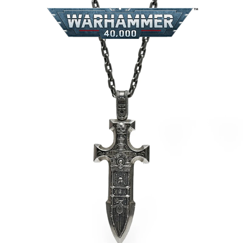 StarForged Star Casting Warhammer 40K Game Peripheral Products Extreme Warrior Chicheng Sword 925 Silver Trendy Accessories