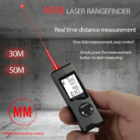 1pc 98ft/164ft Mini Portable Laser Measure With Alloy Housing Design, Backlit Display & Pythagorean,  Can Measure Multiple Modes