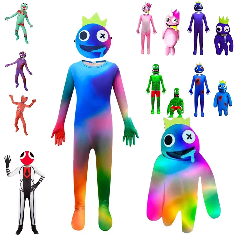 Kostiumy na Halloween dla dzieci Anime Rainbow Friend Game Kids Cosplay Odzież Chłopcy Dziewczynki Kombinezon Kreskówka Mardi Gras Prezent dla dzieci