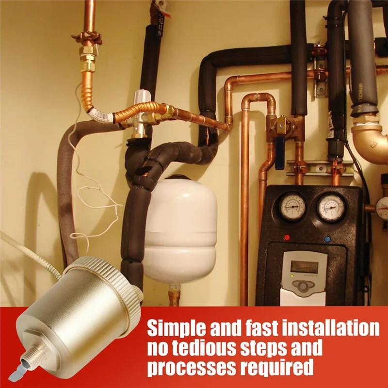 

AT02-Комплект латунного автоматического выпускного клапана, компактный поплавковый вентиляционное отверстие 1/8 дюйма для эффективного удаления воздуха