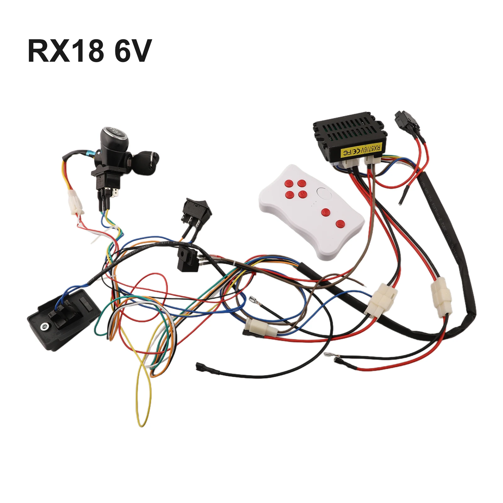2.4G Remote Control Kit DIY Wire Switch Receiver ABS metal One-button Start Switch ABS metal DIY Electric Car Modification