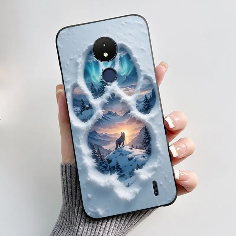 Soft Black Case For Nokia C21 Shockproof Phone Casing For Nokia C30 Cute New Design Viral Panda Printed Pattern Back Cover - view 6