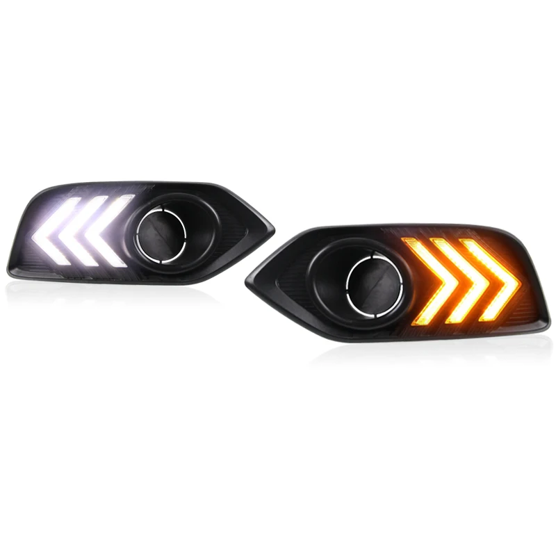 LED Daytime Running Light For Honda HR-V 2018 2019 2020 12V LED Daytime Running Light Fog Lam Flowing Turn Signal Car DRL