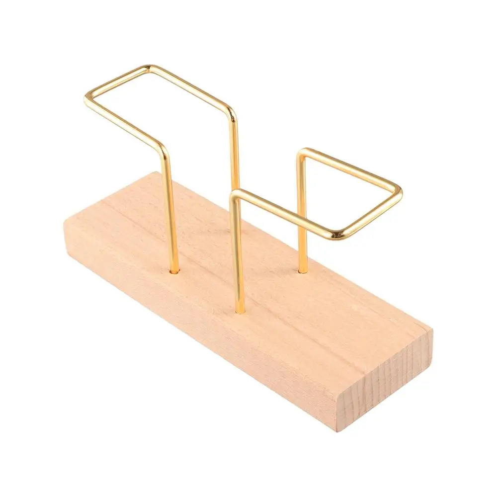 Multi-use Metal Napkin Holder Gold Wooden Tissue Box Vertical with Toothpick Case Tissue Dispenser Restaurant