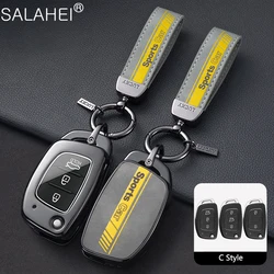 Metal Racing Style Car Car Key Case for Hyundai Solaris Creta Ix25 Kona Tucson Sonata FE I40 Elantra Ix35 I20 Ix45 HB20 Accent