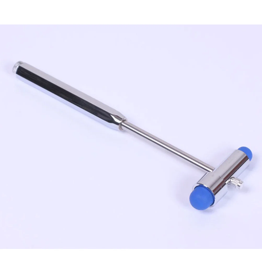 Multifunction Double-headed Plexor T-Shaped Reflex Hammer Diagnosis and Testing Hammers with Needle and Brush (Blue)