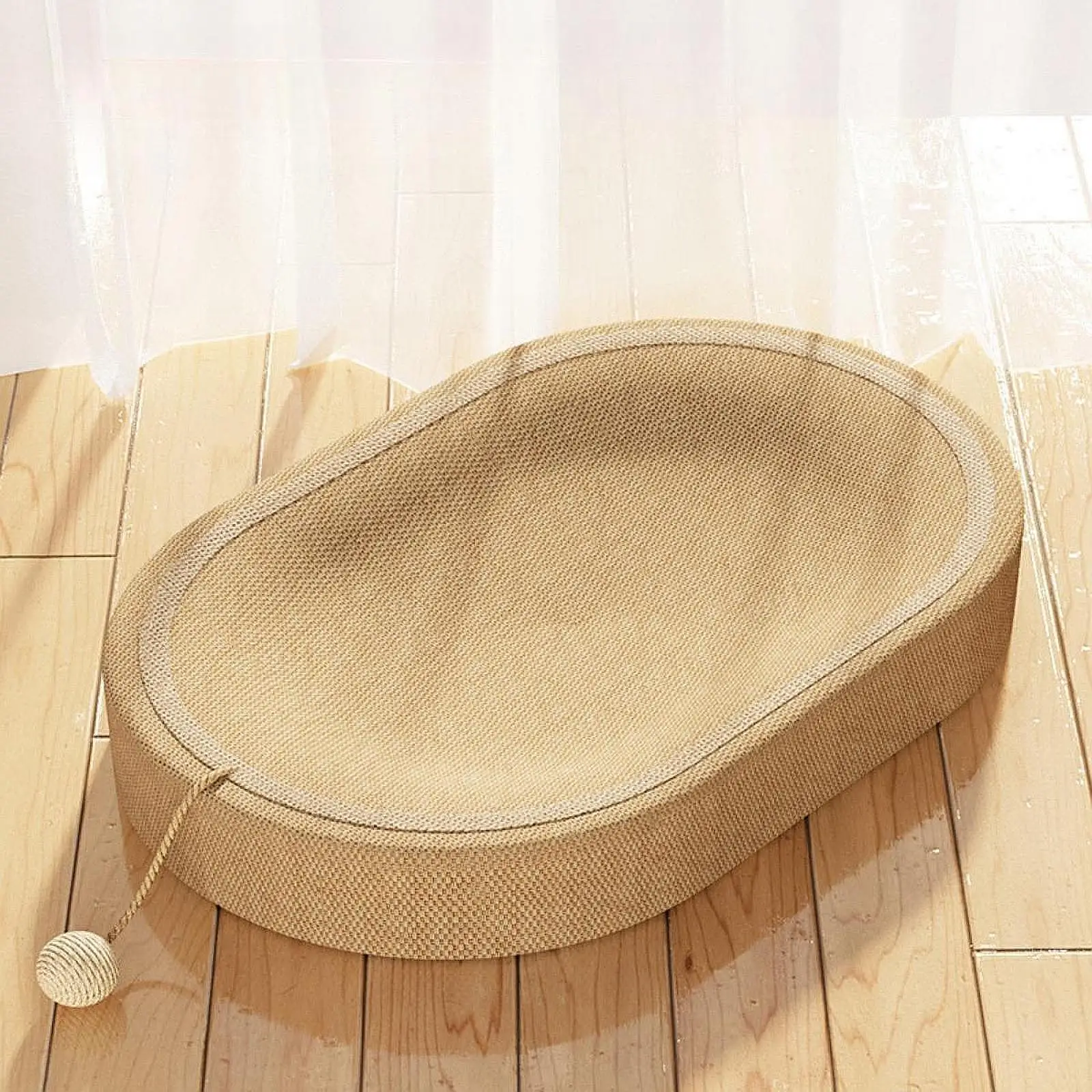 Rascador 2 en 1 con cama y pelota para gatos – Juguete interactivo - imagen 5