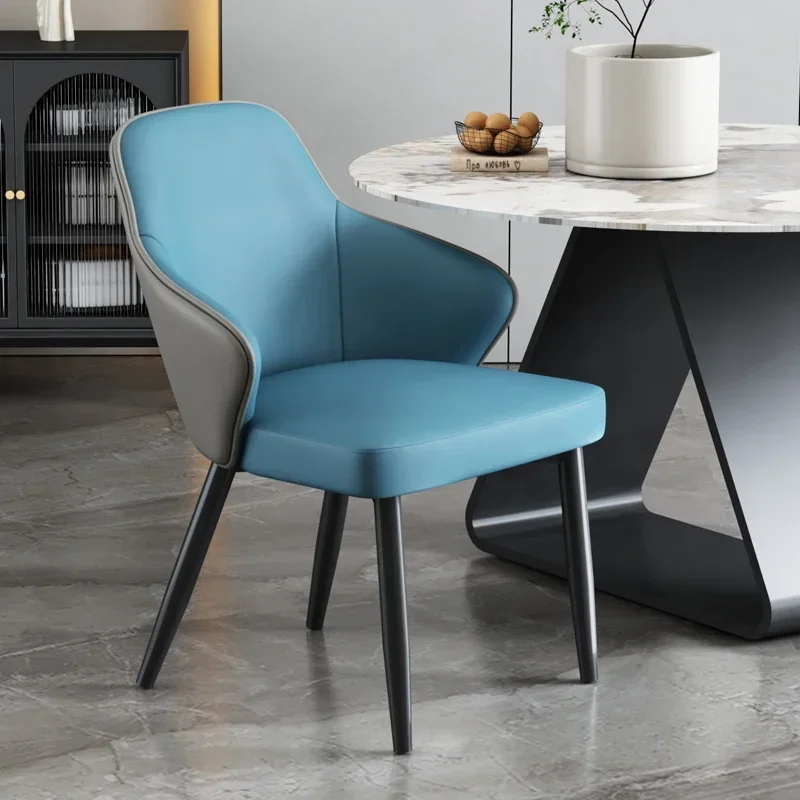 Luxury Chair Garden Bedroom Cafe Modern Accent Dining Chairs Furniture Outdoor Metal Design Krzeslo Antique Nordic DC-432 image 4