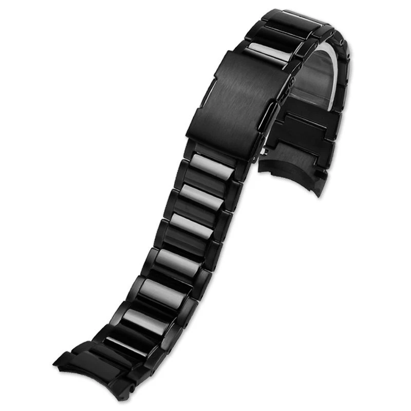 For Casio metal steel strip EQB-500/EQB-501/EQB-800 EQB-800BL Solid curved End Watchband 22mm men\'s watch strap accessories