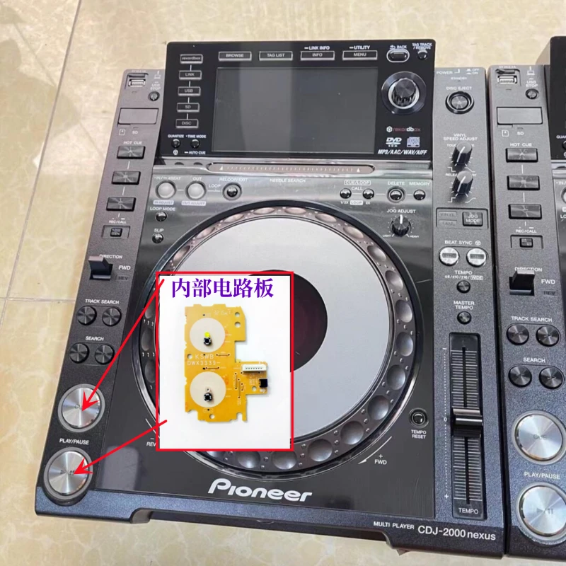 Original Pioneer Cdj2000nexus Second Generation Internal Playback Pause Cue Button Circuit Board Dwx3339