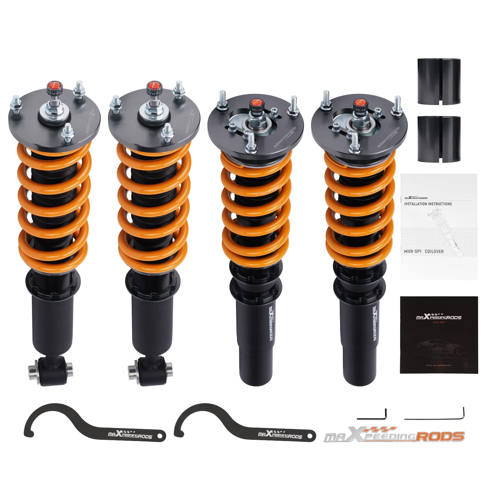 

MaXpeedingrods COT6 Coilovers Shocks Struts Kit For BMW 530i 540i E39 95-03 RWD Adjustable Damper Coilover Suspension Kit