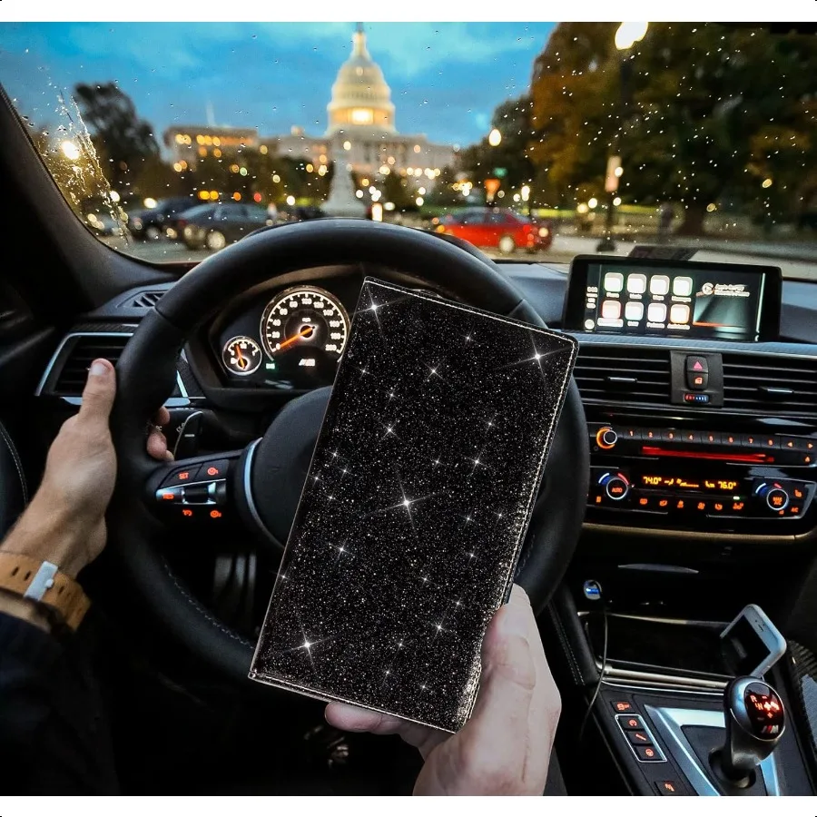 Porta carte di registrazione e assicurazione dell'auto, porta documenti per patente di veicolo, vano portaoggetti, organizer per interni, accessori per auto per W