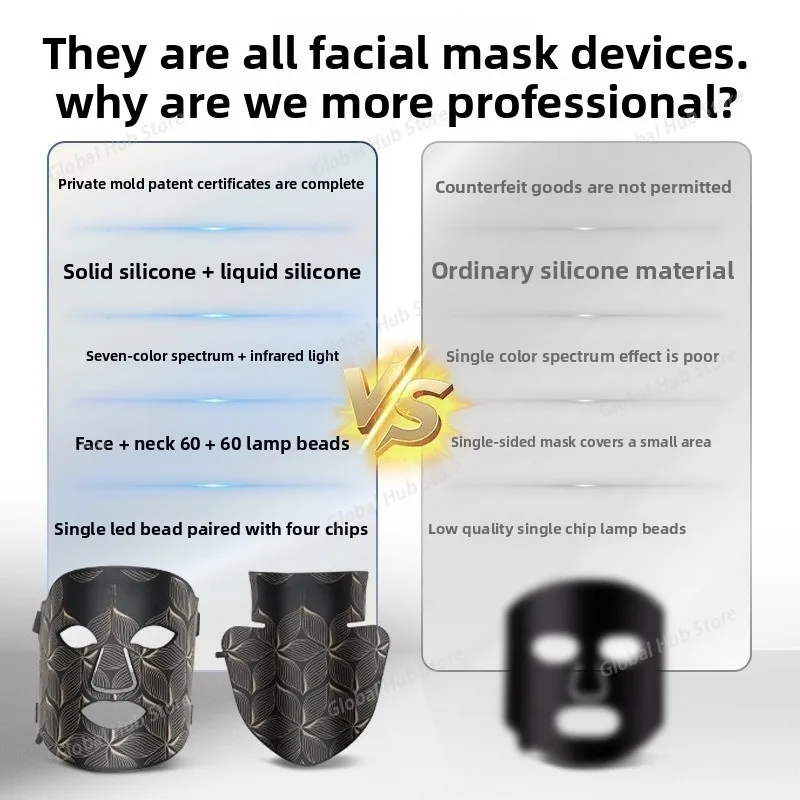 Silicone LED face mask (listing 4887), view 3
