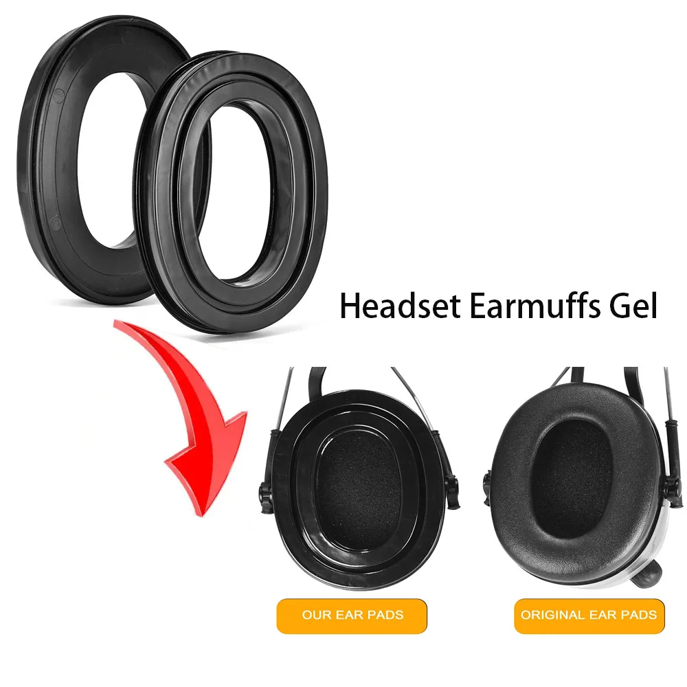 Tactical Headset Earmuffs Gel Ear Pad for 3M Peltor Sport Tactical Hearing Protection Headset Hunting Shooting Headset