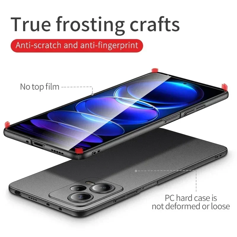 For XIAOMI Redmi Note 12 12S Pro Plus 4G 5G Hard PC Shockproof Cover Luxury Lightweight Ultra Slim Matte Case Covers - 3