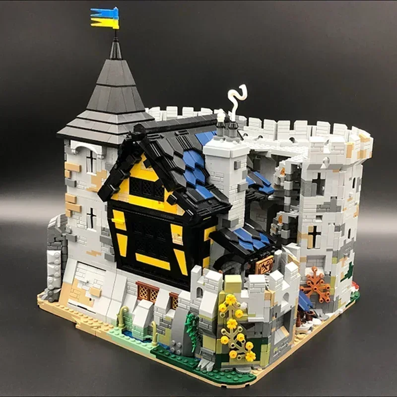 Castillo modelo Moc, ladrillos de construcción, fortaleza de Falcon negro, tecnología Anno, bloques modulares, regalos, juguetes, juegos DIY, montaje de Navidad