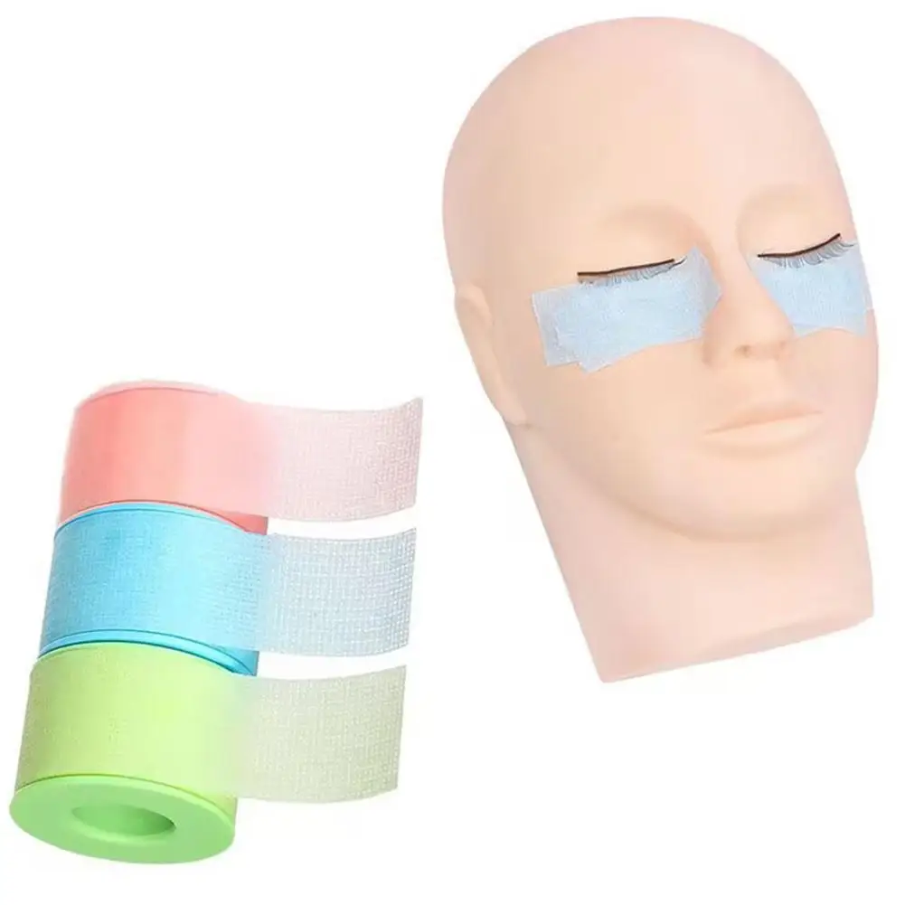 Coussinet sous les yeux bleu respirant pour Extensions de cils, peau sensible, Non tissé, Micropore, Gel de Silicone, bande pour cils