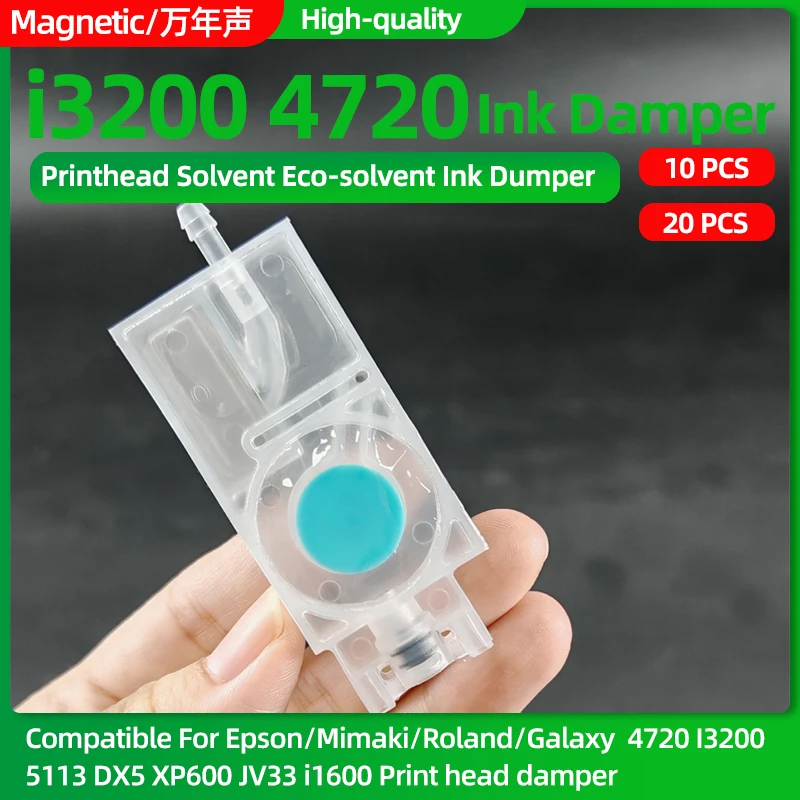 10/20pcs I3200 Print Head Damper Compatible for Epson 4720 I1600 5113 Printhead Solvent Eco-solvent Ink Dumper DX5 XP600 Damper