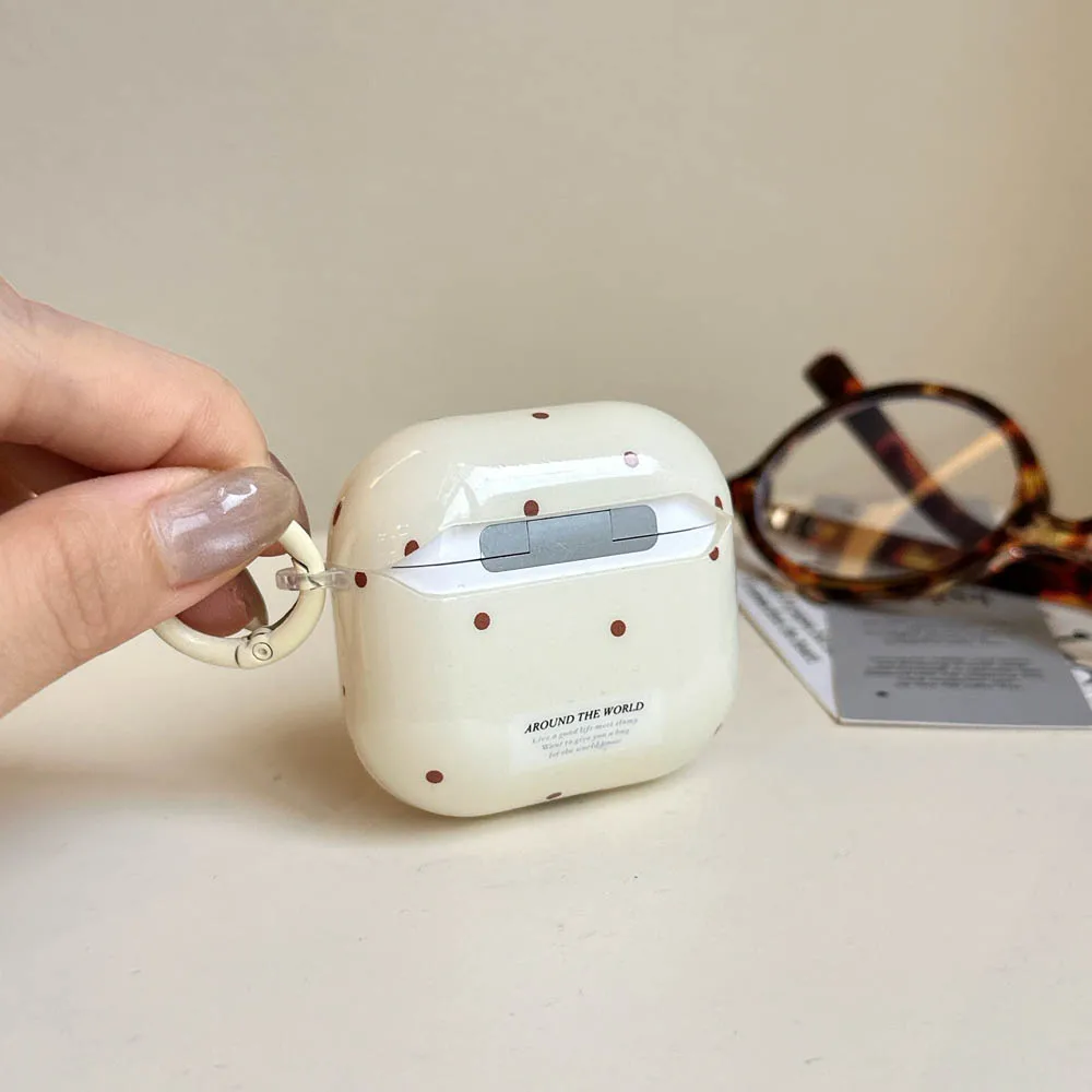 لـ AirPods 4 2 3 1 حافظة ناعمة باللون البيج مع حلقة لأجهزة AirPods Pro 2 AirPods Pro3 2025 غطاء ناعم جميل مضاد للسقوط #4