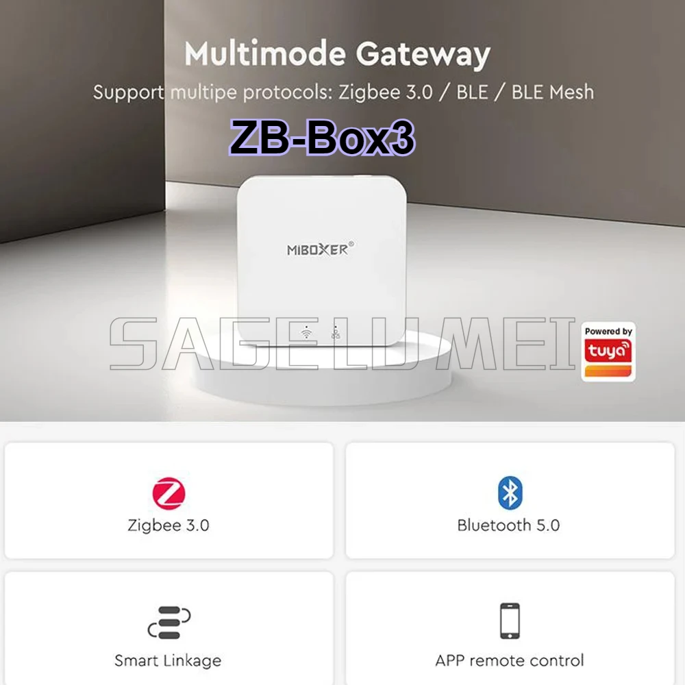 تطبيق دعم بوابة Zigbee 3.0 الذكي والتحكم الصوتي Miboxer ZB-Box2 مع ZB-Box3 السلكي مع شبكة بلوتوث للأجهزة المتعددة