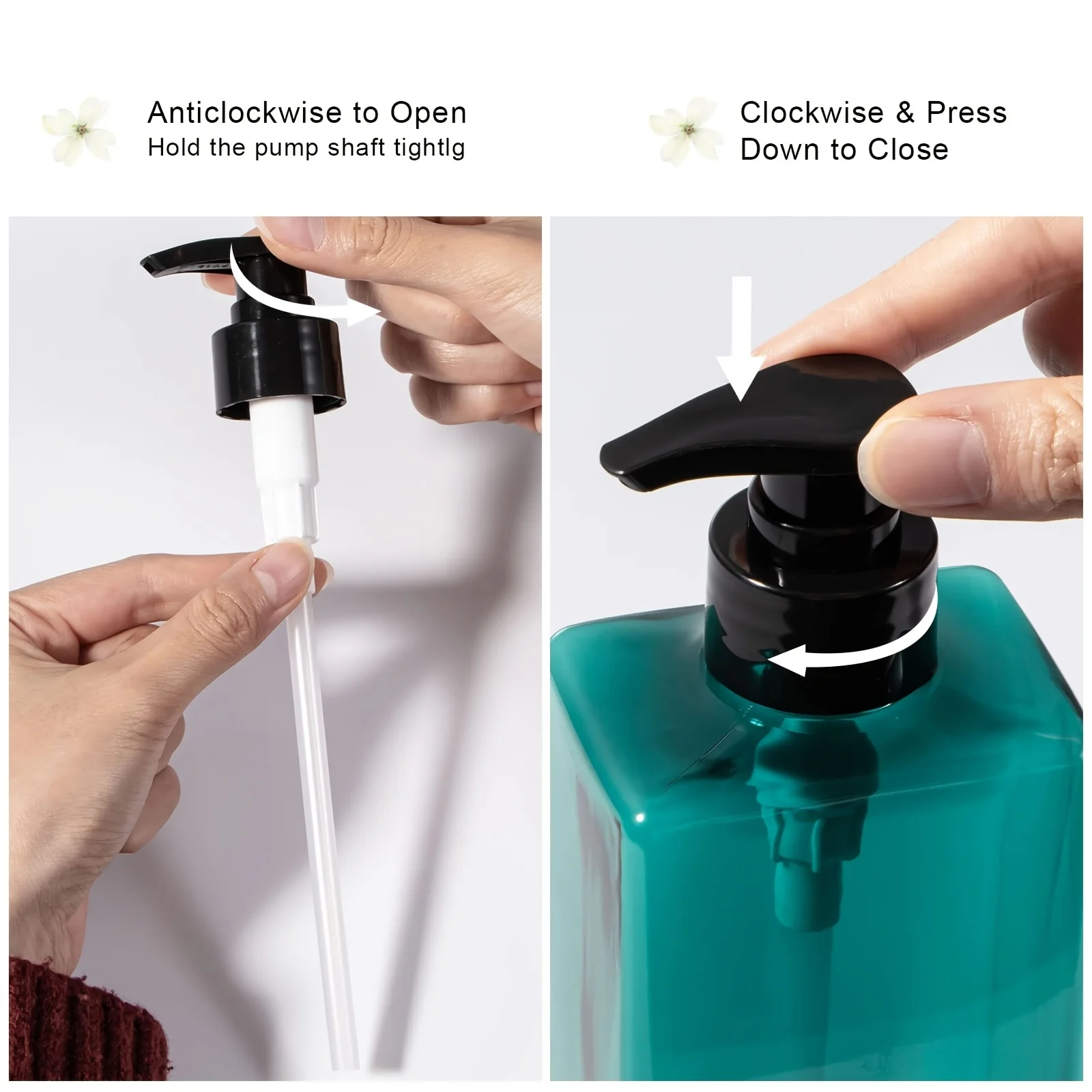 2 szt. butelek na szampon 17oz, butelki na szampon, butelka na szampon podróżna, dozownik mydła do łazienki, butelki na szampon i odżywkę,