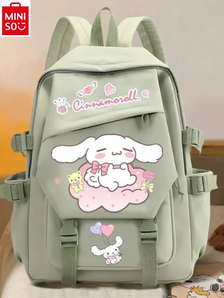 MINISO Sanrio-mochila con dibujos animados de Jade Guigou para pareja de estudiantes, mochila informal de gran capacidad, a la moda