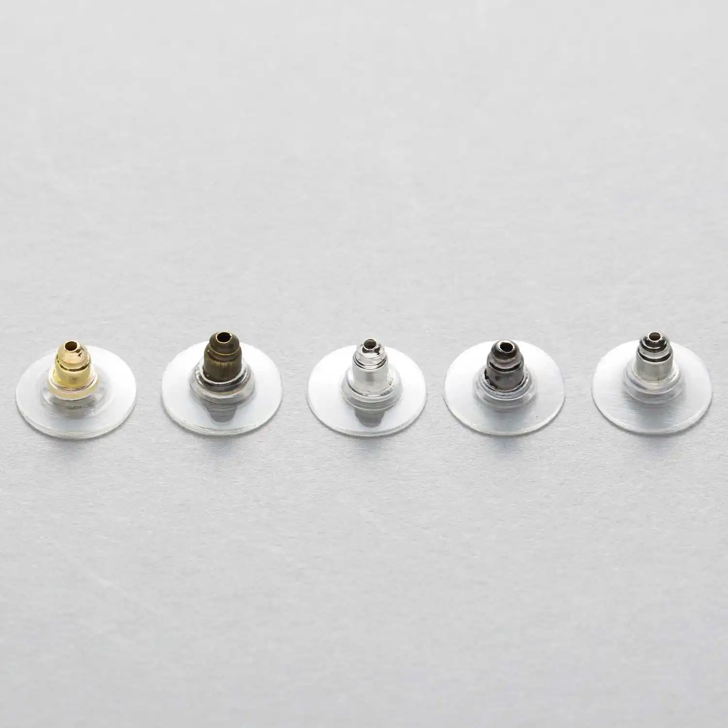 

100pcs Rubber Earring Backs, Ear Stoppers Nut Findings for Jewelry Making, Hypoallergenic Earring Backs for Men Women 11x6mm