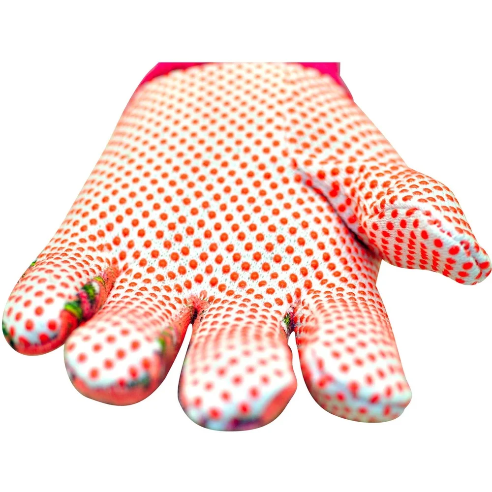 Gants de jardin en Jersey souple pour femmes, 3 paires de gants de travail en Micro mousse avec points en PVC, tricot respirant, aménagement paysager du poignet automobile
