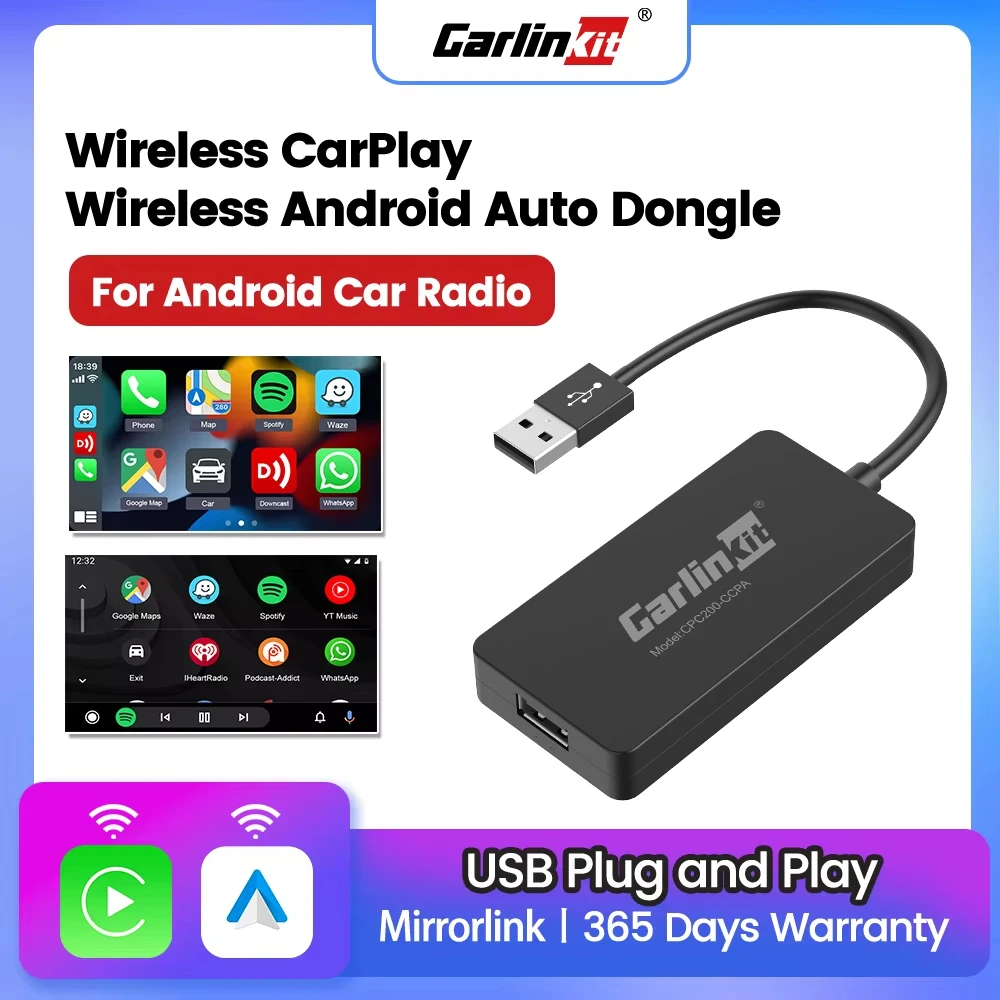 

LoadKey & Carlinkit Wired & Wireless CarPlay Android Auto Dongle USB wireless adapter for Android Screen Auto Connect mirroring