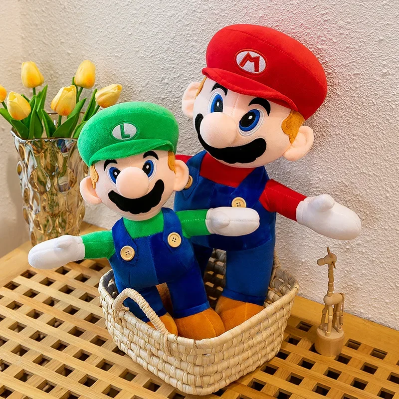Hot 80 cm Grote Maat Super Marios Bros Knuffel Game Anime Luigi Pluche Pop Leuke Knuffels Gevulde Poppen Kinderen verjaardagscadeau