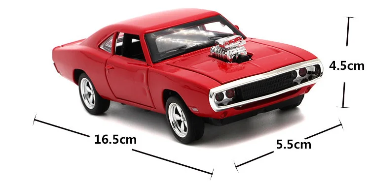 1:32 Fast&Furious Dodge Charger Car Model Diecast Alloy Horses Muscle Vehicle With Sound Light Pull Kid Toy Gift Collection