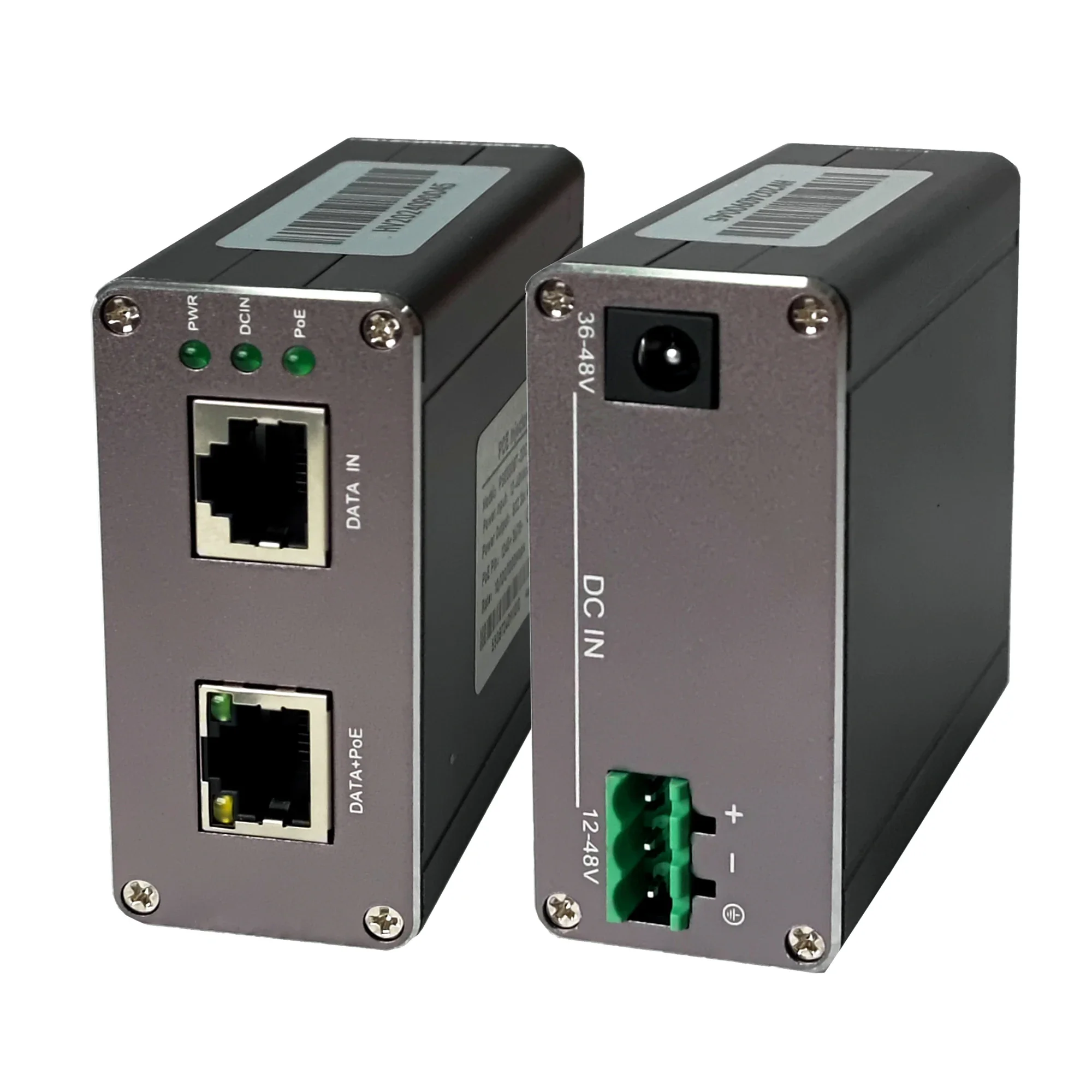 

2.5G PoE injector |dual power industrial active|802.3BT 12-48Vdc booster voltage with alloy shell 15KV protection