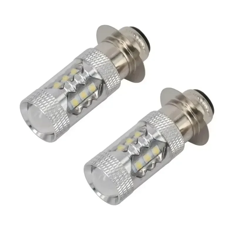For YFM350 400 450 660 700 Raptor Blaster 200 350 YFZ 450 TRX 400EX LTZ400 80W Super White LED Bulbs P15D H6M 2pcs