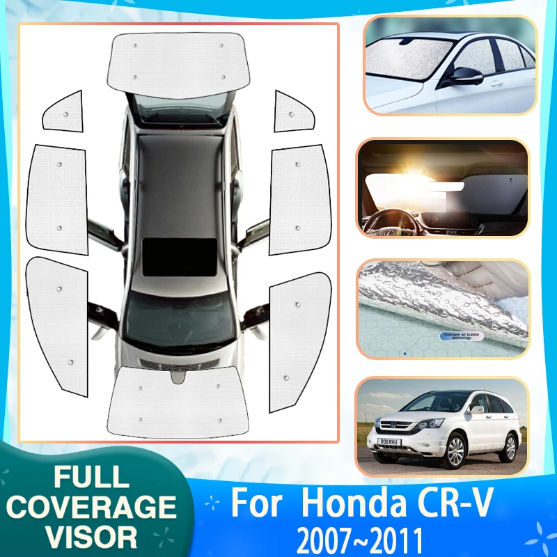 

Car Full Coverage Sunshades For Honda CR V 2007 2008 2009 2010 2011 CR-V CRV Car Sunscreen Window Sunshade Covers Accessories