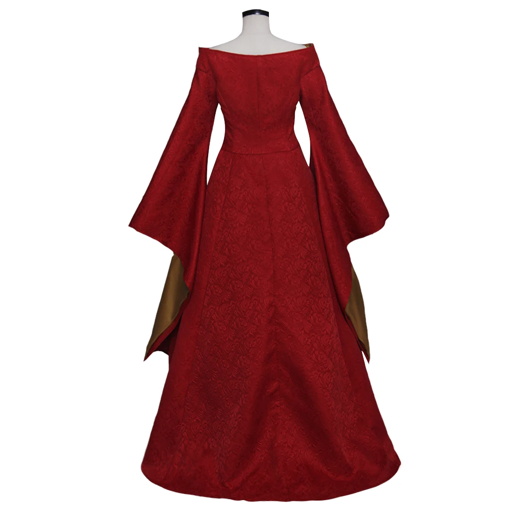 TV Cersei Lannister Cosplay Costume Women's Red Dress Royal Court Queen Walking Outfits Halloween Carnival Party Ball Gown view 5