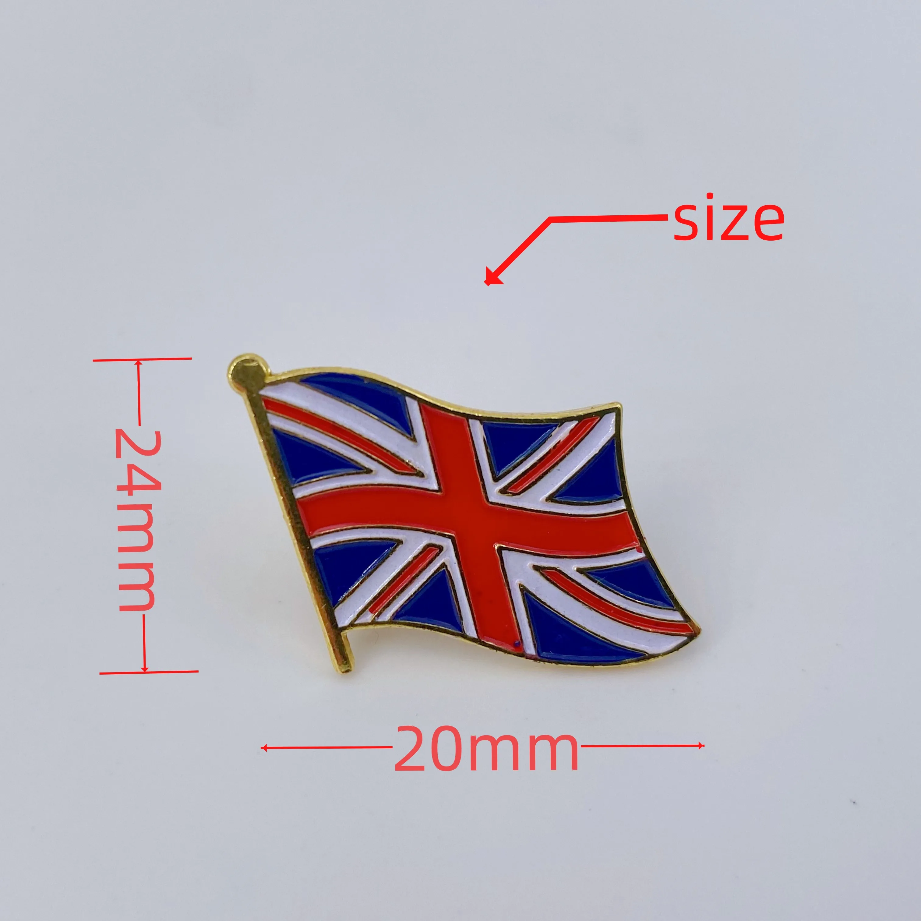 5/10/50/100pcs United Kingdom Flag Lapel Pin - Enamel Metal National Badge | World Travel Souvenir Gifts for Men & Women