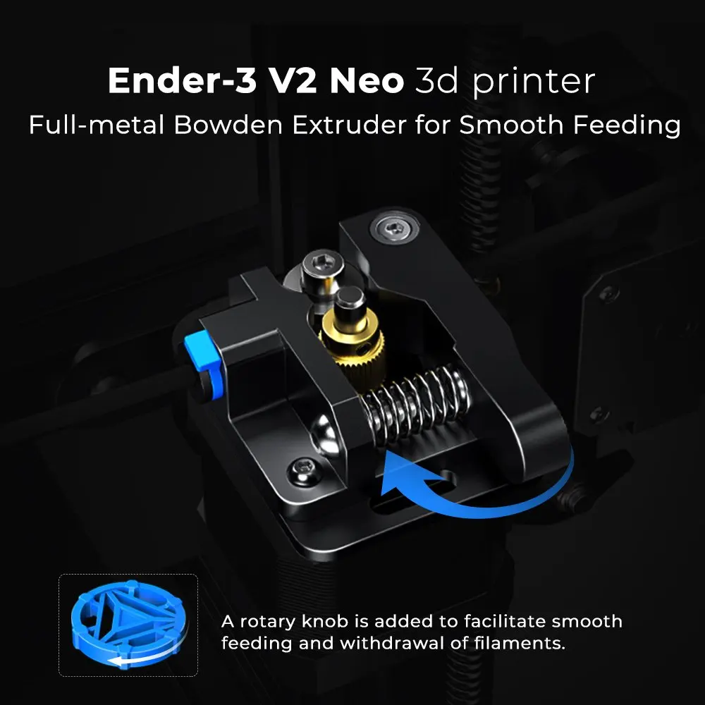 Imagem -03 - Crealidade Ender3v2 Neo Impressora 3d Atualizado Crtouch Nivelamento Automático Metal Completo Extrusora Design Integrado Estável